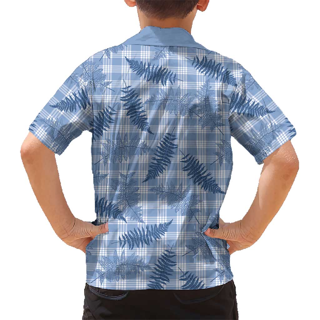 Blue Palaka Hawaii Palapalai Family Matching Puletasi and Hawaiian Shirt Hawaiian Fern - Polynesian Pride