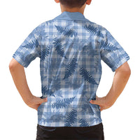 Blue Palaka Hawaii Palapalai Family Matching Puletasi and Hawaiian Shirt Hawaiian Fern - Polynesian Pride