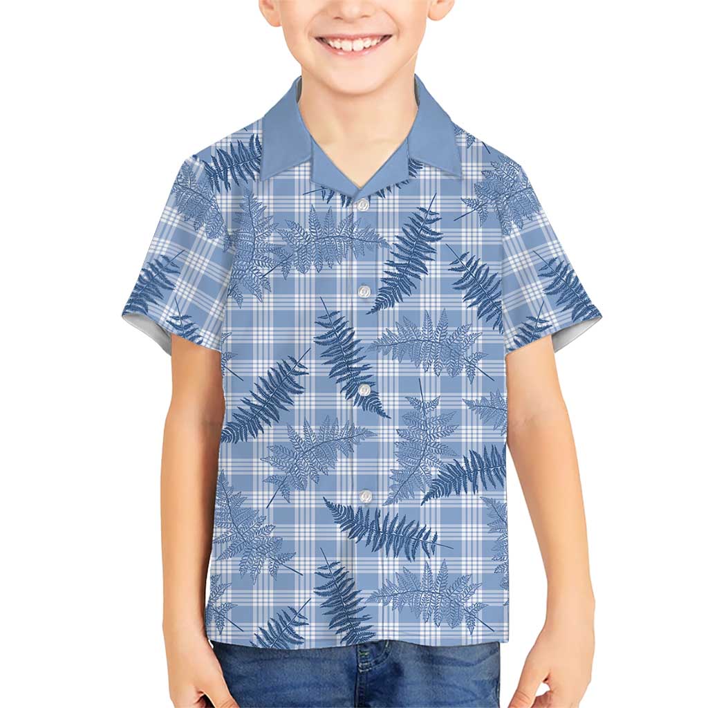 Blue Palaka Hawaii Palapalai Family Matching Puletasi and Hawaiian Shirt Hawaiian Fern - Polynesian Pride