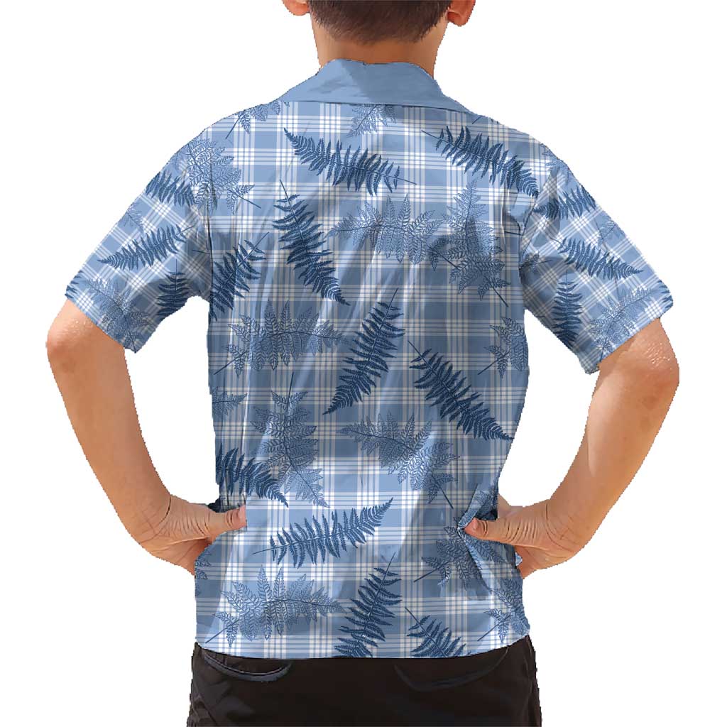 Blue Palaka Hawaii Palapalai Hawaiian Shirt Hawaiian Fern - Polynesian Pride