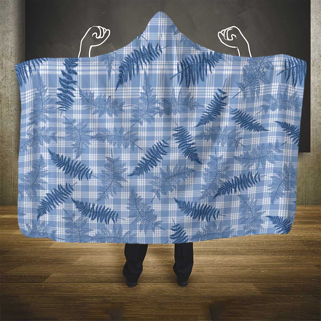 Blue Palaka Hawaii Palapalai Hooded Blanket Hawaiian Fern LT14 - Polynesian Pride