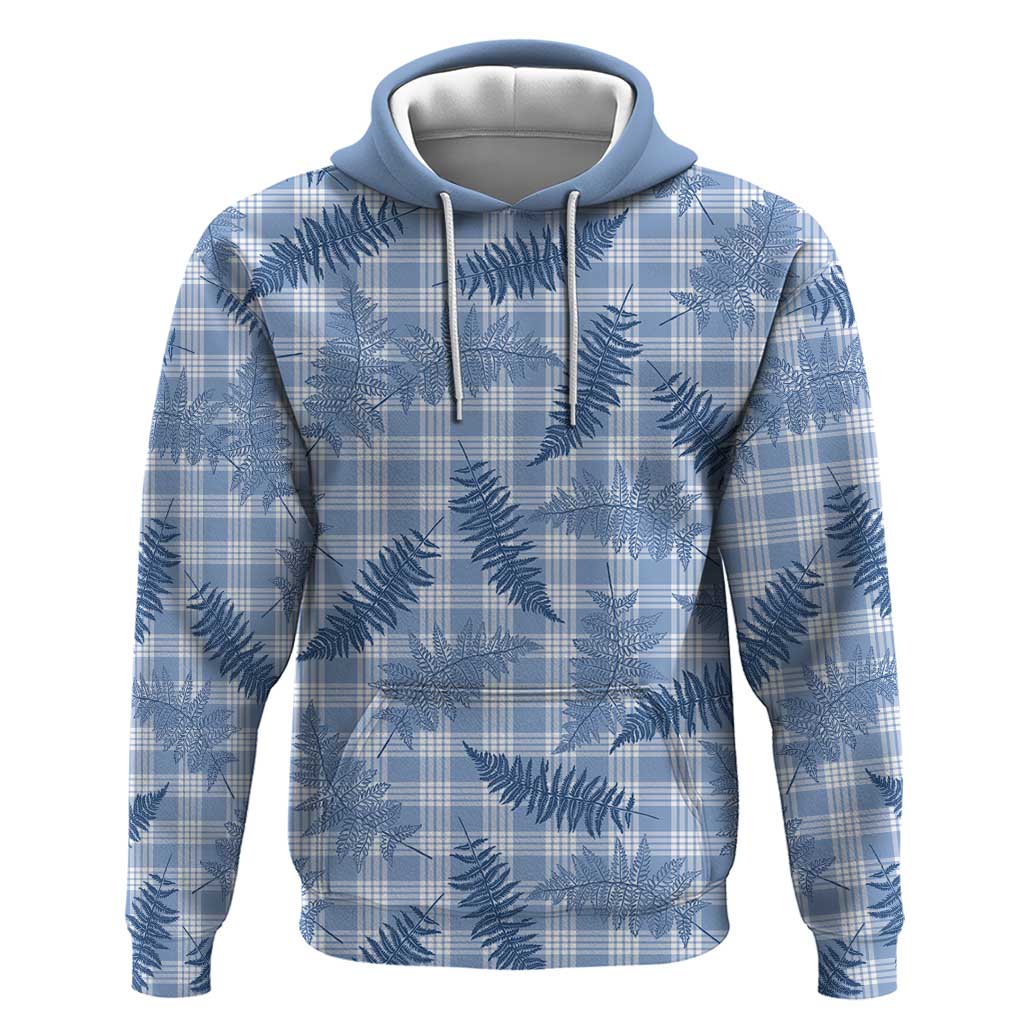 Blue Palaka Hawaii Palapalai Hoodie Hawaiian Fern - Polynesian Pride