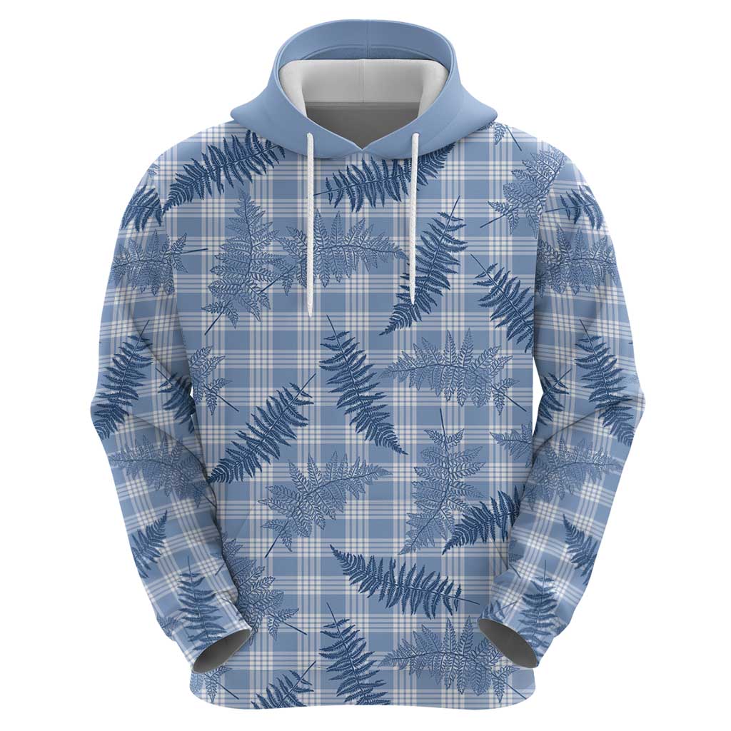 Blue Palaka Hawaii Palapalai Hoodie Hawaiian Fern - Polynesian Pride