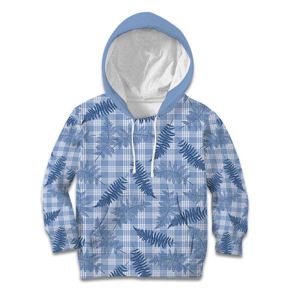 Blue Palaka Hawaii Palapalai Kid Hoodie Hawaiian Fern - Polynesian Pride