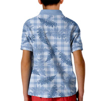 Blue Palaka Hawaii Palapalai Kid Polo Shirt Hawaiian Fern - Polynesian Pride