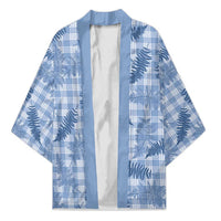 Blue Palaka Hawaii Palapalai Kimono Hawaiian Fern - Polynesian Pride