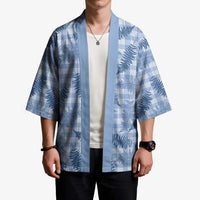 Blue Palaka Hawaii Palapalai Kimono Hawaiian Fern - Polynesian Pride