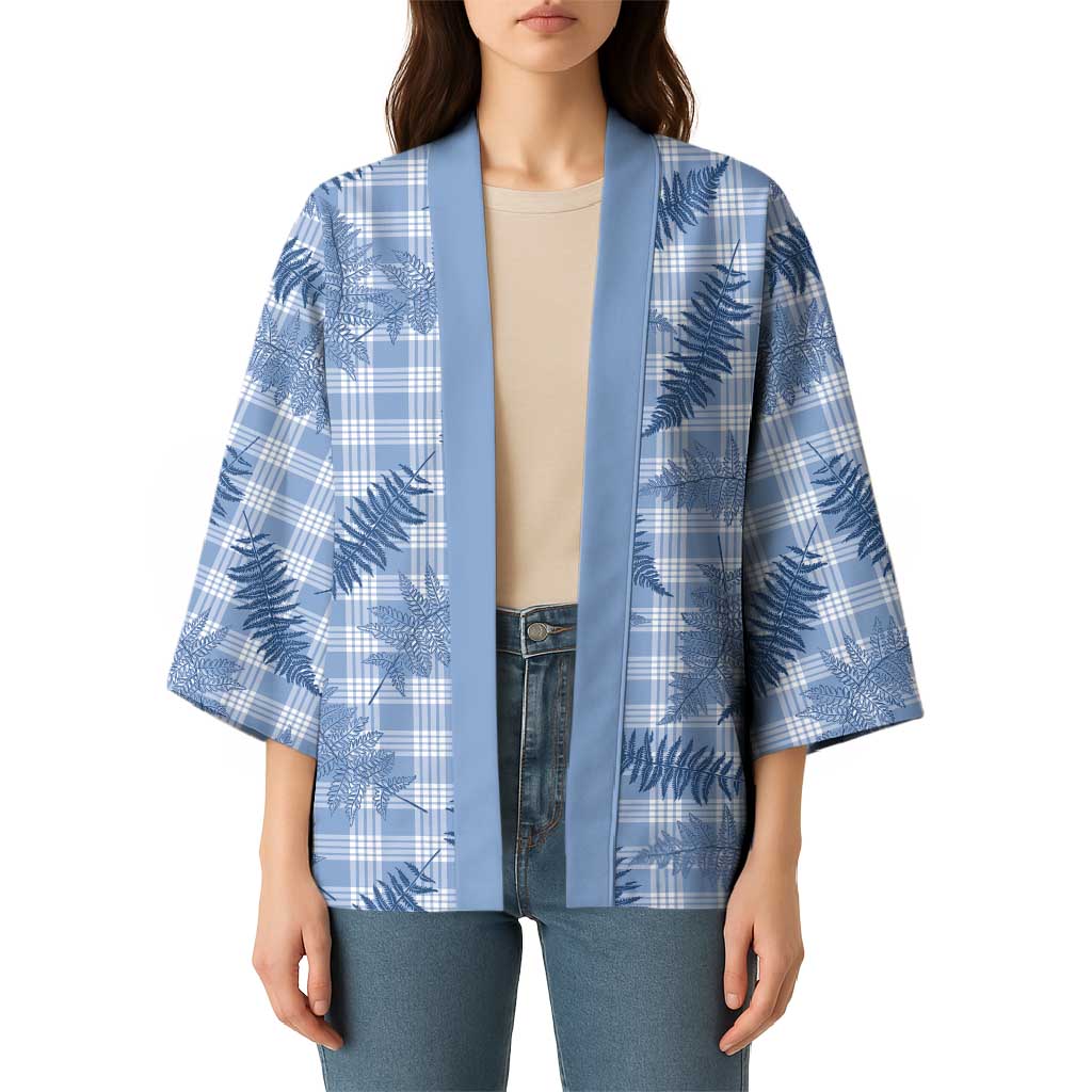 Blue Palaka Hawaii Palapalai Kimono Hawaiian Fern - Polynesian Pride