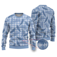 Blue Palaka Hawaii Palapalai Ugly Christmas Sweater Hawaiian Fern - Polynesian Pride