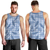 Blue Palaka Hawaii Palapalai Men Tank Top Hawaiian Fern LT14 - Polynesian Pride