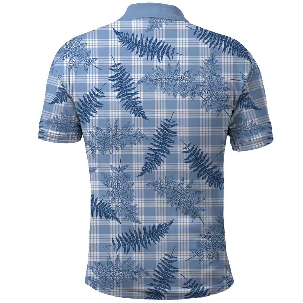 Blue Palaka Hawaii Palapalai Polo Shirt Hawaiian Fern - Polynesian Pride