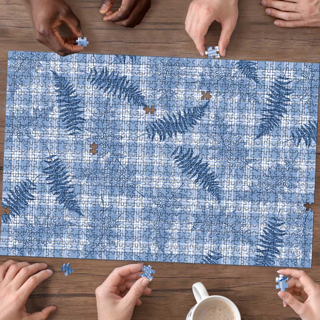 Blue Palaka Hawaii Palapalai Puzzle Hawaiian Fern LT14 - Polynesian Pride