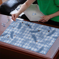 Blue Palaka Hawaii Palapalai Puzzle Hawaiian Fern LT14 - Polynesian Pride