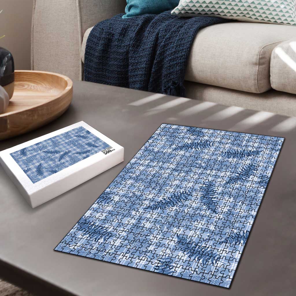 Blue Palaka Hawaii Palapalai Puzzle Hawaiian Fern LT14 - Polynesian Pride