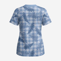 Blue Palaka Hawaii Palapalai Scrub Top Hawaiian Fern LT14 - Polynesian Pride