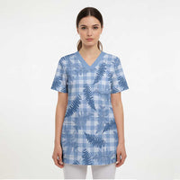 Blue Palaka Hawaii Palapalai Scrub Top Hawaiian Fern LT14 - Polynesian Pride