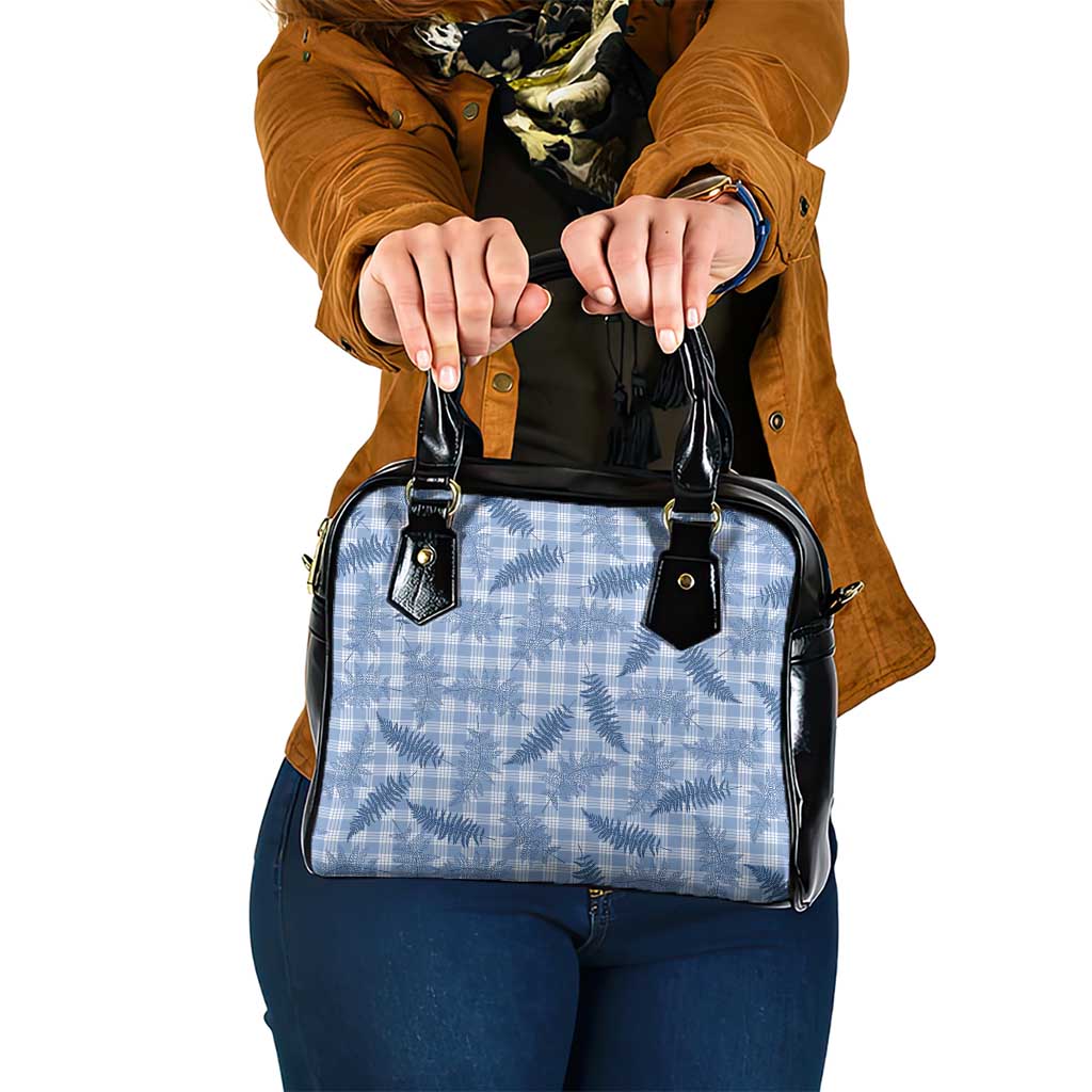 Blue Palaka Hawaii Palapalai Shoulder Handbag Hawaiian Fern LT14 One Size Blue - Polynesian Pride