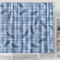 Blue Palaka Hawaii Palapalai Shower Curtain Hawaiian Fern - Polynesian Pride