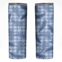 Blue Palaka Hawaii Palapalai Skinny Tumbler Hawaiian Fern - Polynesian Pride