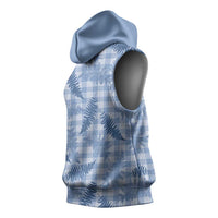 Blue Palaka Hawaii Palapalai Sleeveless Hoodie Hawaiian Fern LT14 - Polynesian Pride