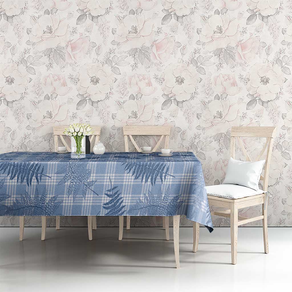 Blue Palaka Hawaii Palapalai Tablecloth Hawaiian Fern LT14 - Polynesian Pride