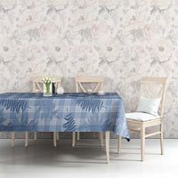 Blue Palaka Hawaii Palapalai Tablecloth Hawaiian Fern LT14 - Polynesian Pride