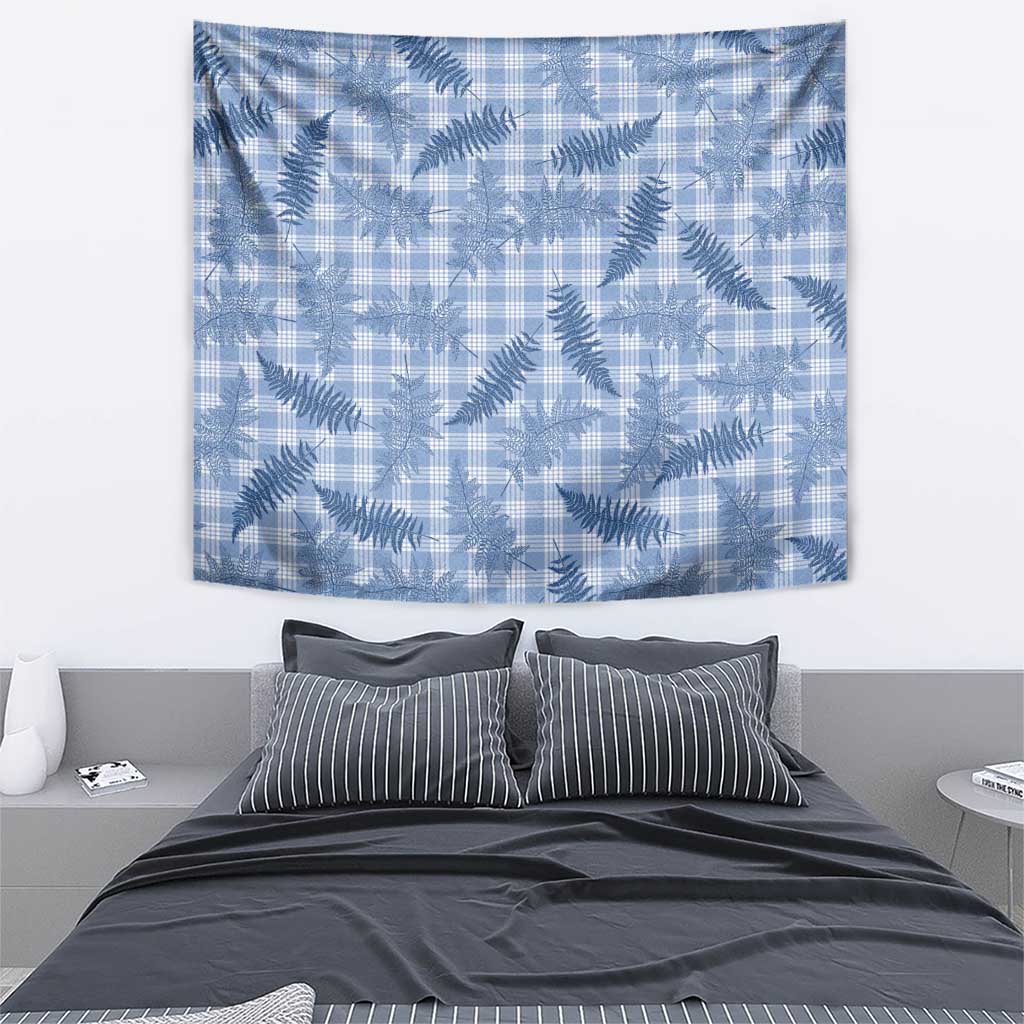 Blue Palaka Hawaii Palapalai Tapestry Hawaiian Fern - Polynesian Pride