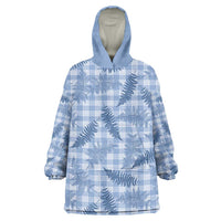Blue Palaka Hawaii Palapalai Wearable Blanket Hoodie Hawaiian Fern LT14 One Size Blue - Polynesian Pride