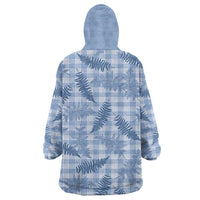 Blue Palaka Hawaii Palapalai Wearable Blanket Hoodie Hawaiian Fern LT14 - Polynesian Pride