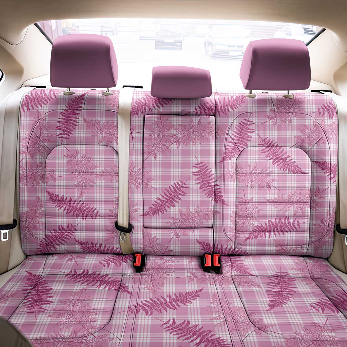 Purple Palaka Hawaii Palapalai Back Car Seat Cover Hawaiian Fern LT14 - Polynesian Pride