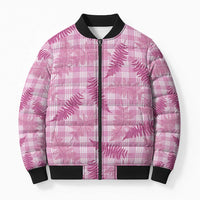Purple Palaka Hawaii Palapalai Bomber Puffer Jacket Hawaiian Fern LT14 Unisex Purple - Polynesian Pride