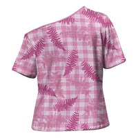 Purple Palaka Hawaii Palapalai Cross Shoulder Shirt Hawaiian Fern LT14 - Polynesian Pride