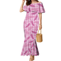 Purple Palaka Hawaii Palapalai Family Matching Mermaid Dress and Hawaiian Shirt Hawaiian Fern - Polynesian Pride