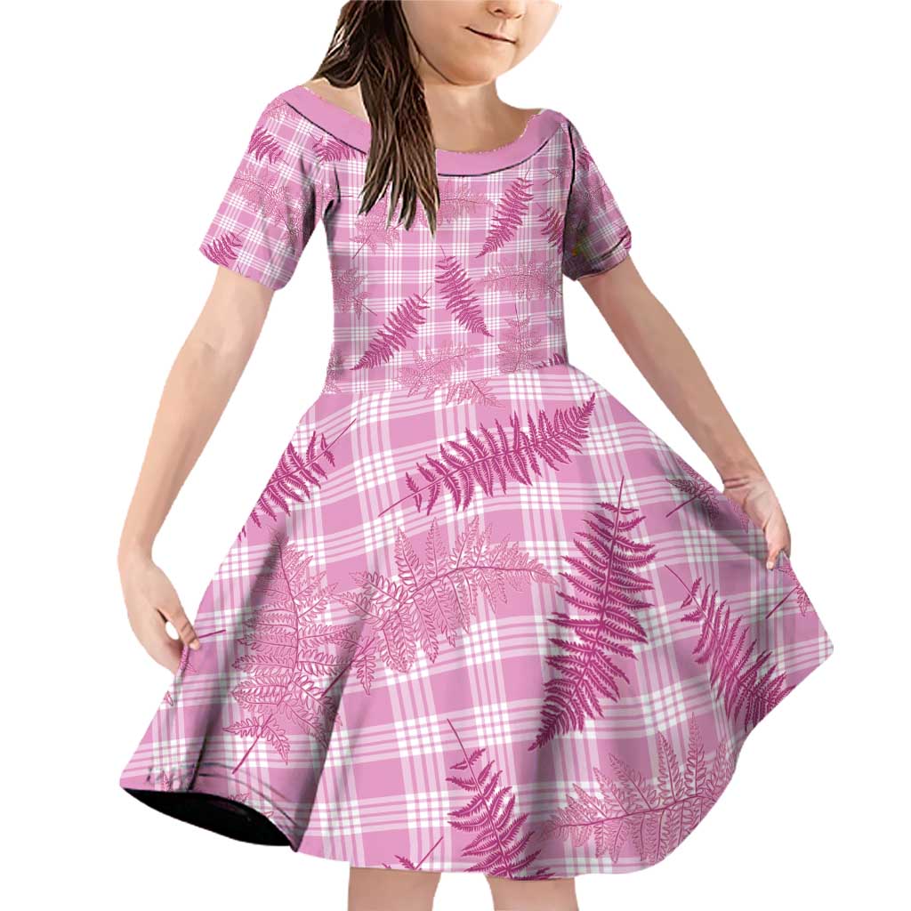 Purple Palaka Hawaii Palapalai Family Matching Off Shoulder Short Dress and Hawaiian Shirt Hawaiian Fern - Polynesian Pride