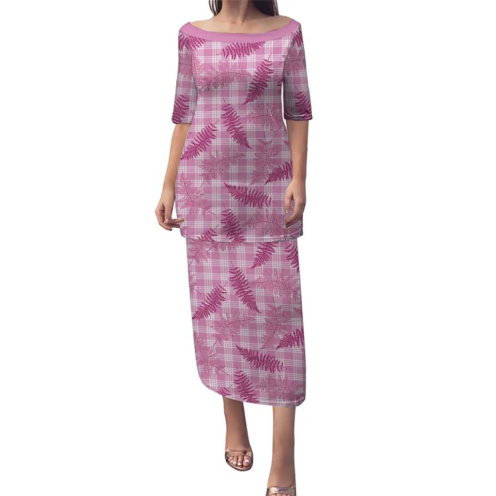 Purple Palaka Hawaii Palapalai Family Matching Puletasi and Hawaiian Shirt Hawaiian Fern - Polynesian Pride