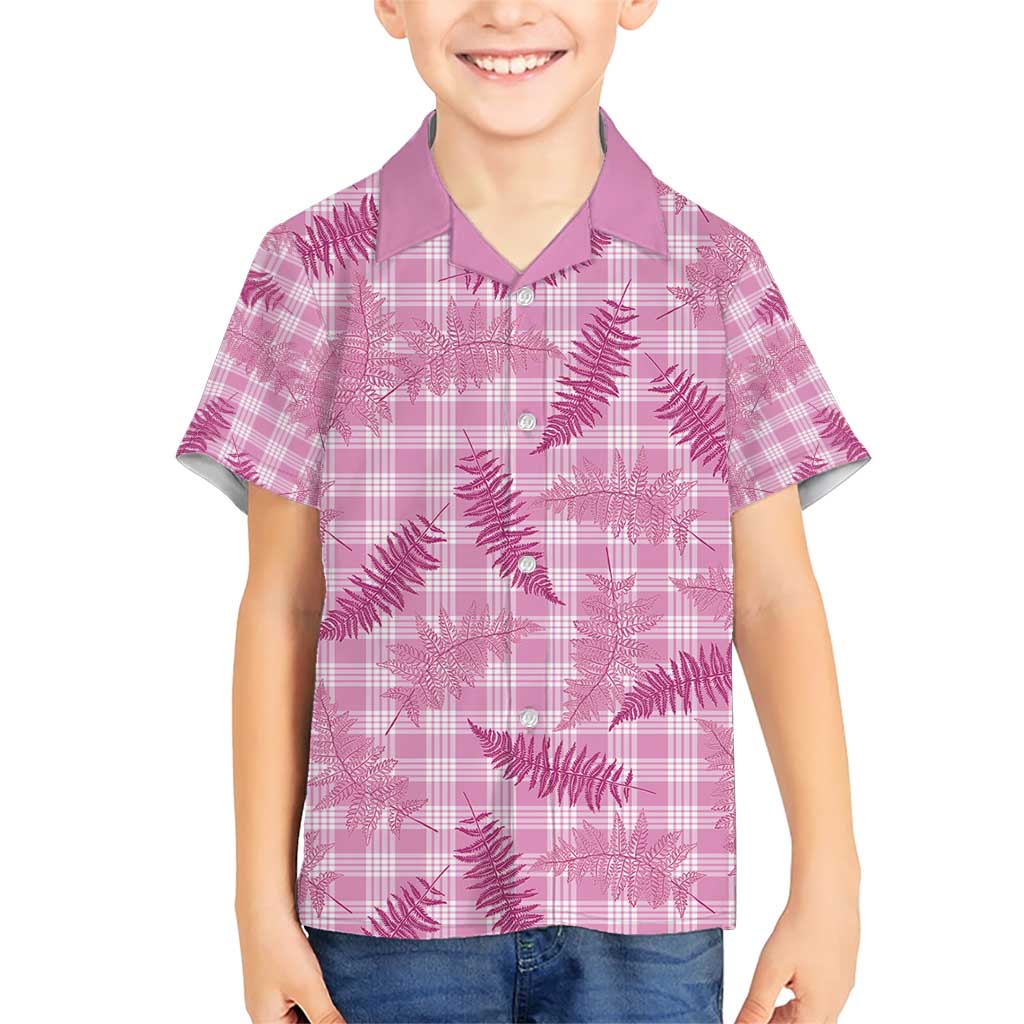 Purple Palaka Hawaii Palapalai Family Matching Short Sleeve Bodycon Dress and Hawaiian Shirt Hawaiian Fern - Polynesian Pride