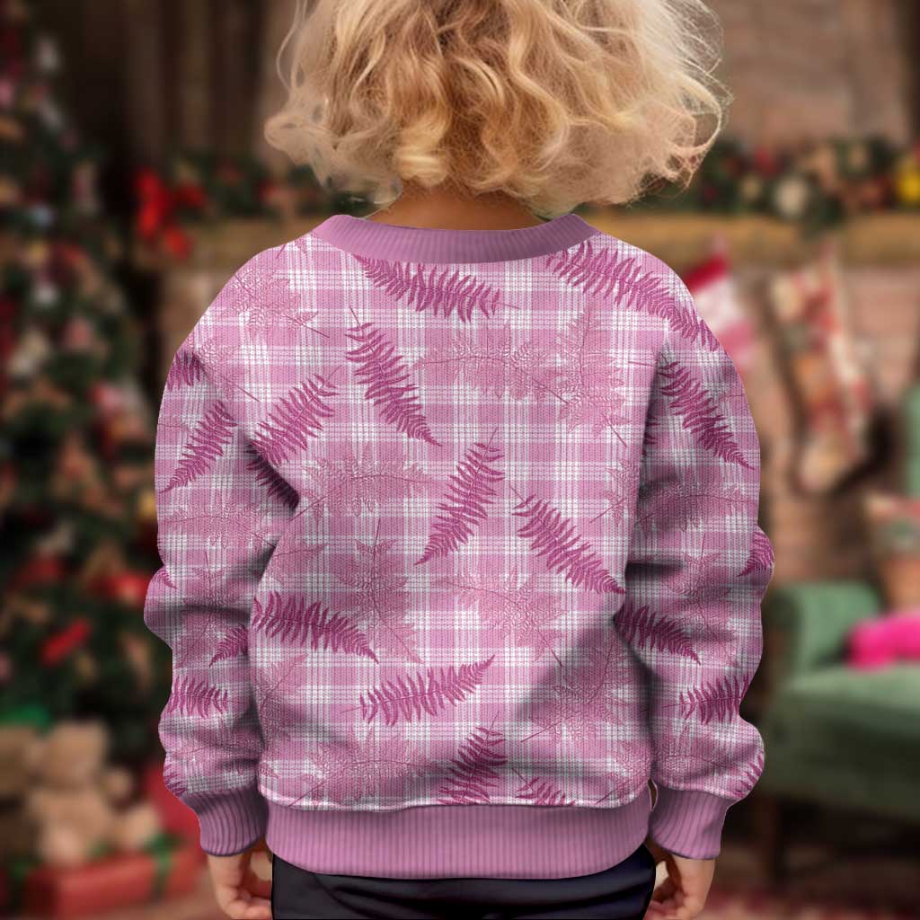 Purple Palaka Hawaii Palapalai Kid Ugly Christmas Sweater Hawaiian Fern - Polynesian Pride