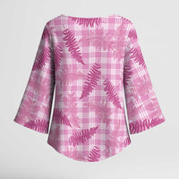 Purple Palaka Hawaii Palapalai Kimono Sleeve Blouse Hawaiian Fern LT14 - Polynesian Pride