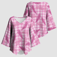 Purple Palaka Hawaii Palapalai Kimono Sleeve Blouse Hawaiian Fern LT14 - Polynesian Pride
