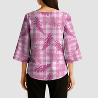 Purple Palaka Hawaii Palapalai Kimono Sleeve Blouse Hawaiian Fern LT14 - Polynesian Pride