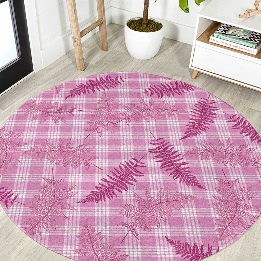 Purple Palaka Hawaii Palapalai Round Carpet Hawaiian Fern - Polynesian Pride