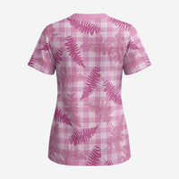 Purple Palaka Hawaii Palapalai Scrub Top Hawaiian Fern LT14 - Polynesian Pride