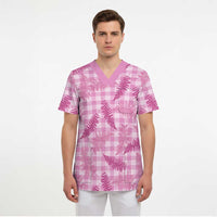 Purple Palaka Hawaii Palapalai Scrub Top Hawaiian Fern LT14 - Polynesian Pride