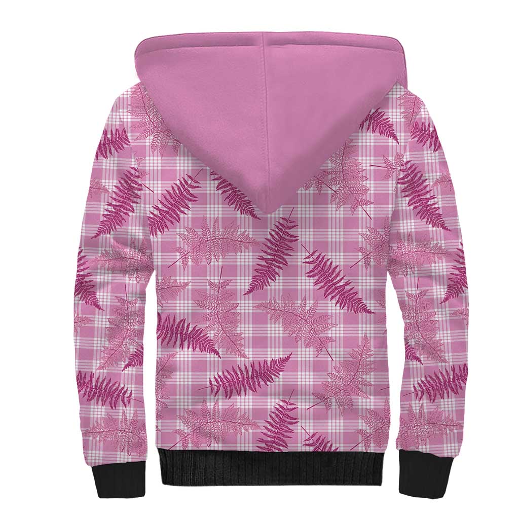 Purple Palaka Hawaii Palapalai Sherpa Hoodie Hawaiian Fern - Polynesian Pride