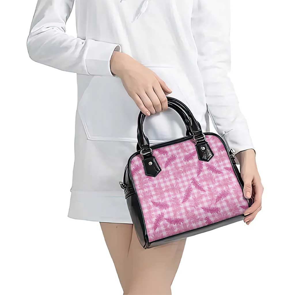 Purple Palaka Hawaii Palapalai Shoulder Handbag Hawaiian Fern LT14 - Polynesian Pride