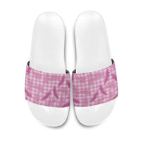 Purple Palaka Hawaii Palapalai Slide Sandals Hawaiian Fern - Polynesian Pride