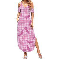 Purple Palaka Hawaii Palapalai Summer Maxi Dress Hawaiian Fern - Polynesian Pride