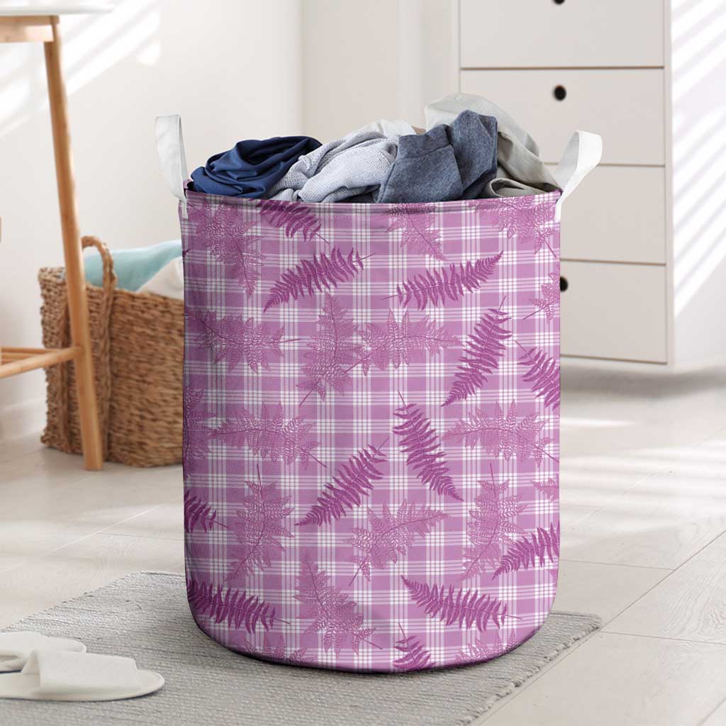 Pink Palaka Hawaii Palapalai Laundry Basket Hawaiian Fern LT14 Pink - Polynesian Pride