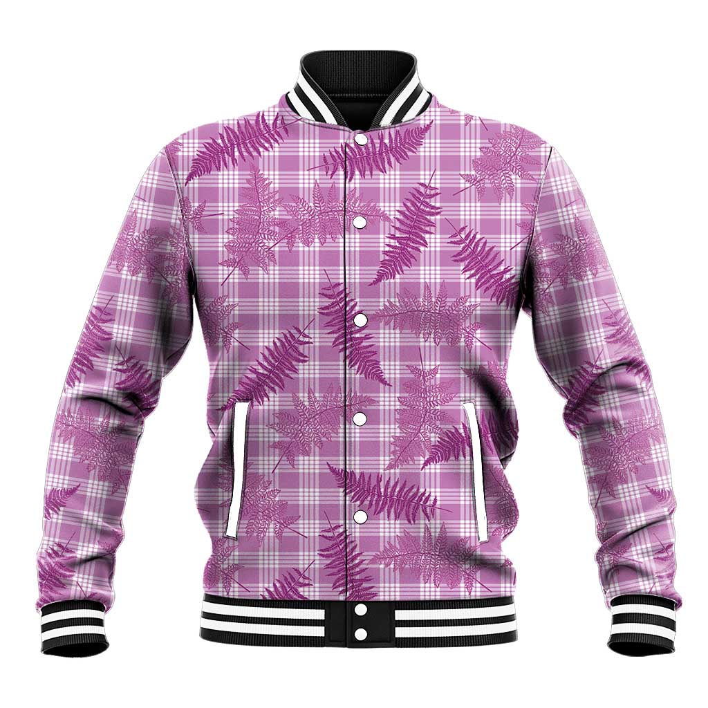 Pink Palaka Hawaii Palapalai Baseball Jacket Hawaiian Fern LT14 Unisex Pink - Polynesian Pride