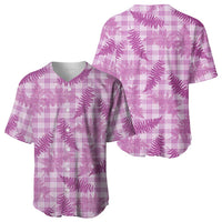 Pink Palaka Hawaii Palapalai Baseball Jersey Hawaiian Fern LT14 - Polynesian Pride